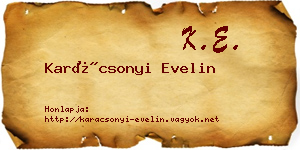 Karácsonyi Evelin névjegykártya