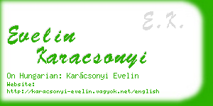 evelin karacsonyi business card