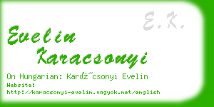 evelin karacsonyi business card